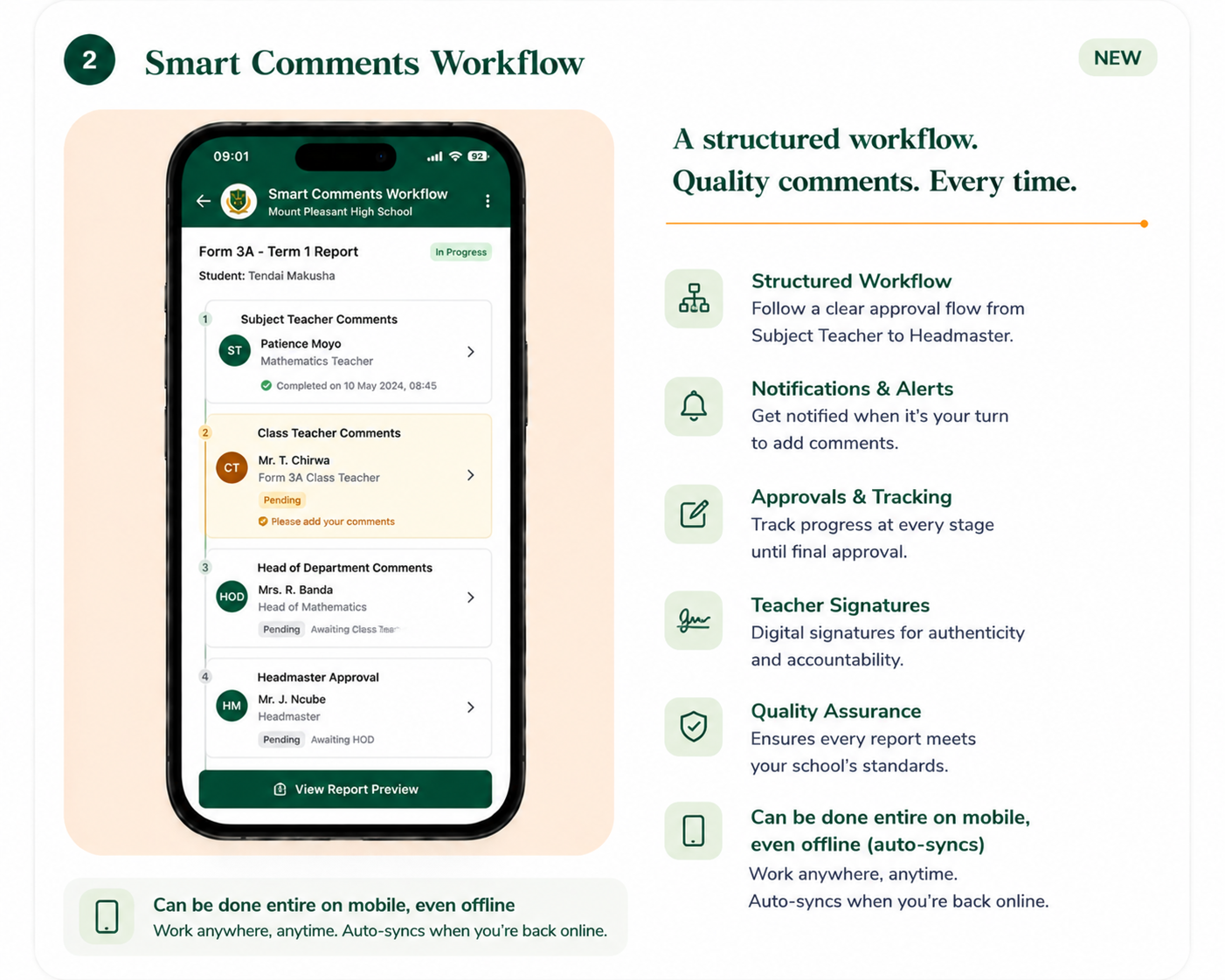 Smart Comments Workflow — structured approval flow for quality comments