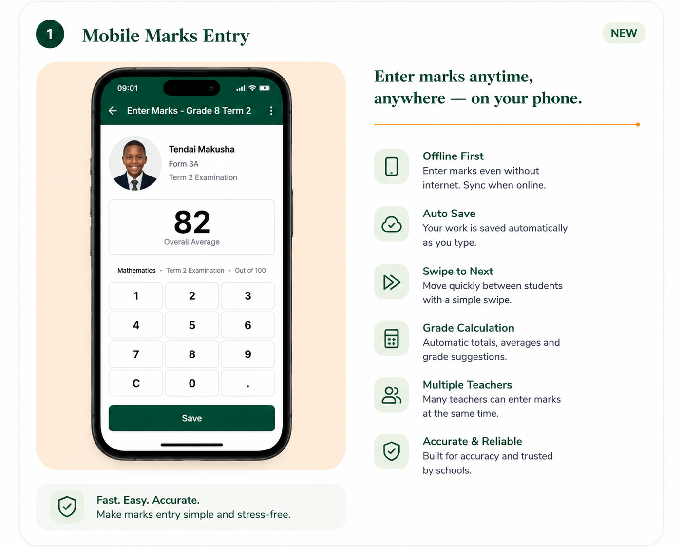 Mobile Marks Entry — enter marks anytime, anywhere on your phone